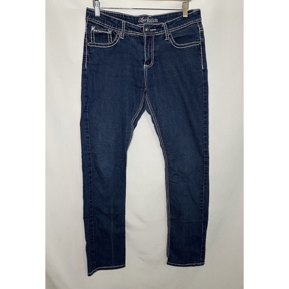 Love Nation Premium Denim Blue Jeans Embellished Pockets‎ Women's 10